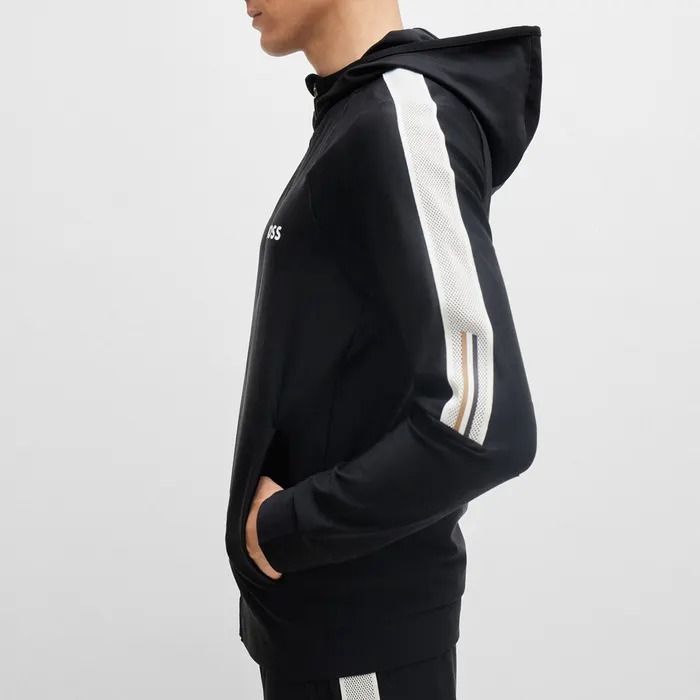 BOSS black zip-up hoodie jacket